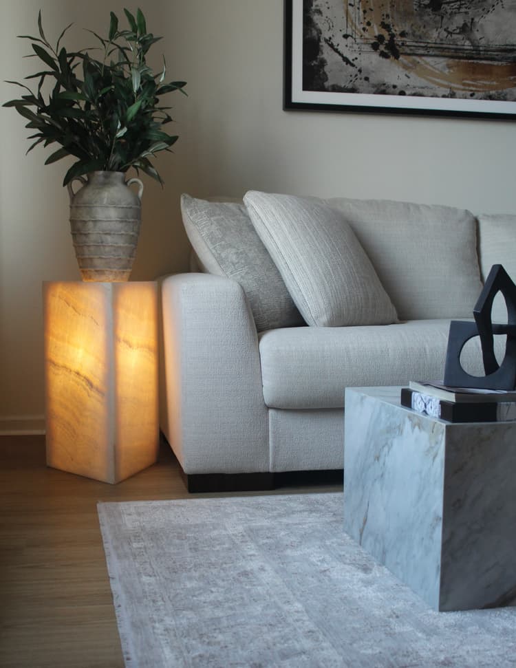 Triangle Side Table in a home setting