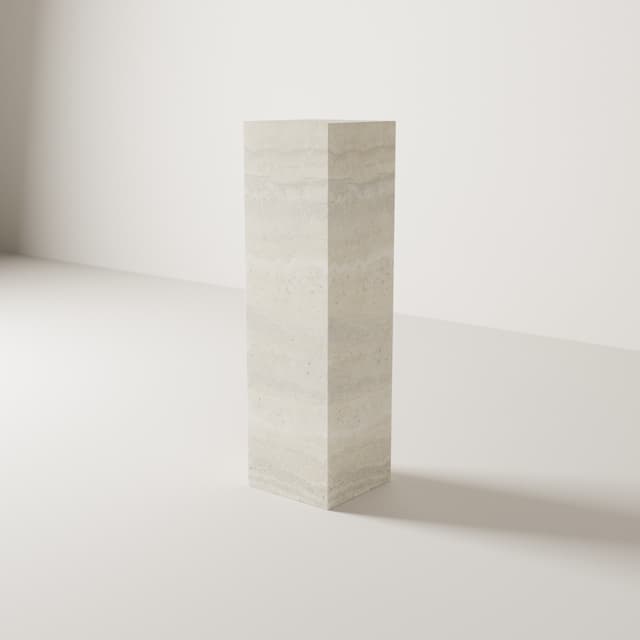 Display Plinth in Beige Travertine by Hudson Stonehouse