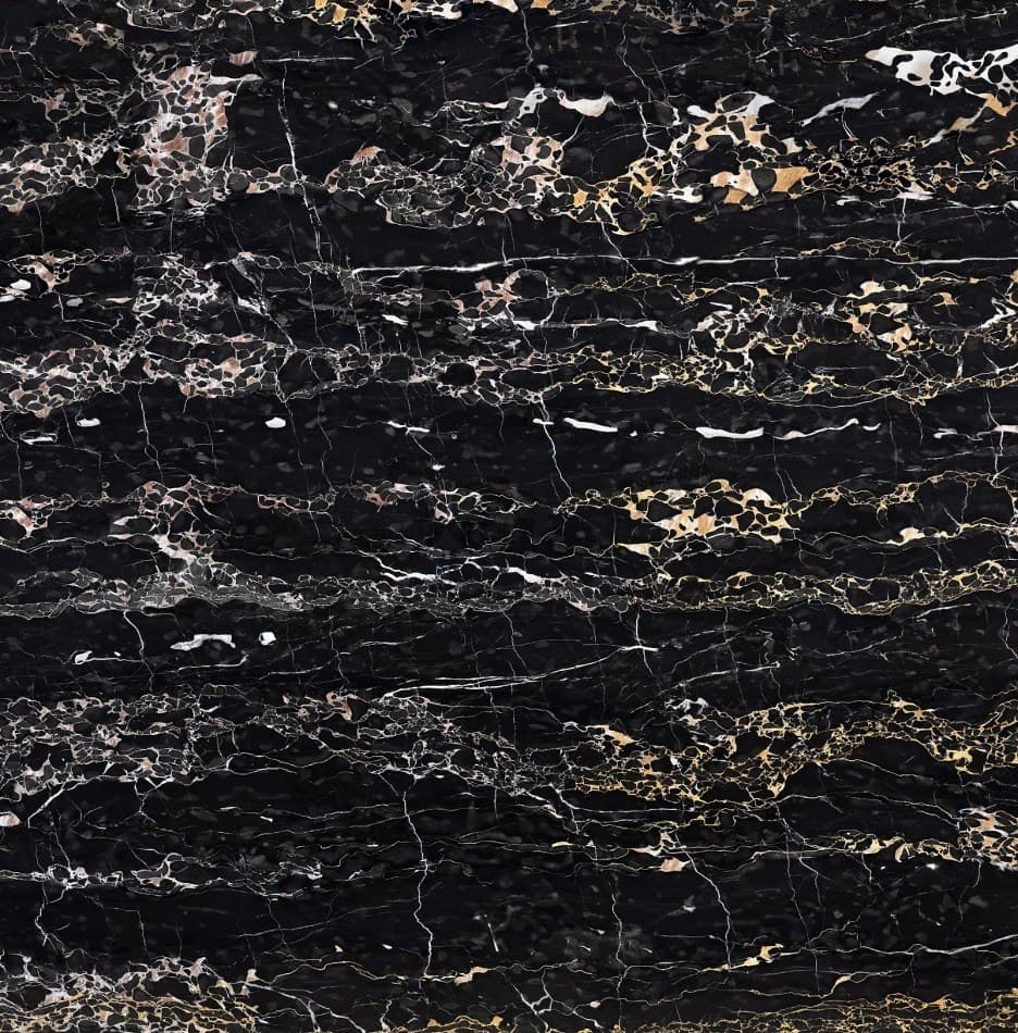 Nero Portoro marble slab