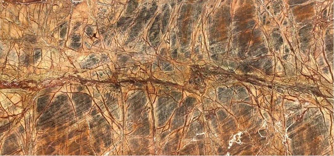Rainforest Brown marble slab