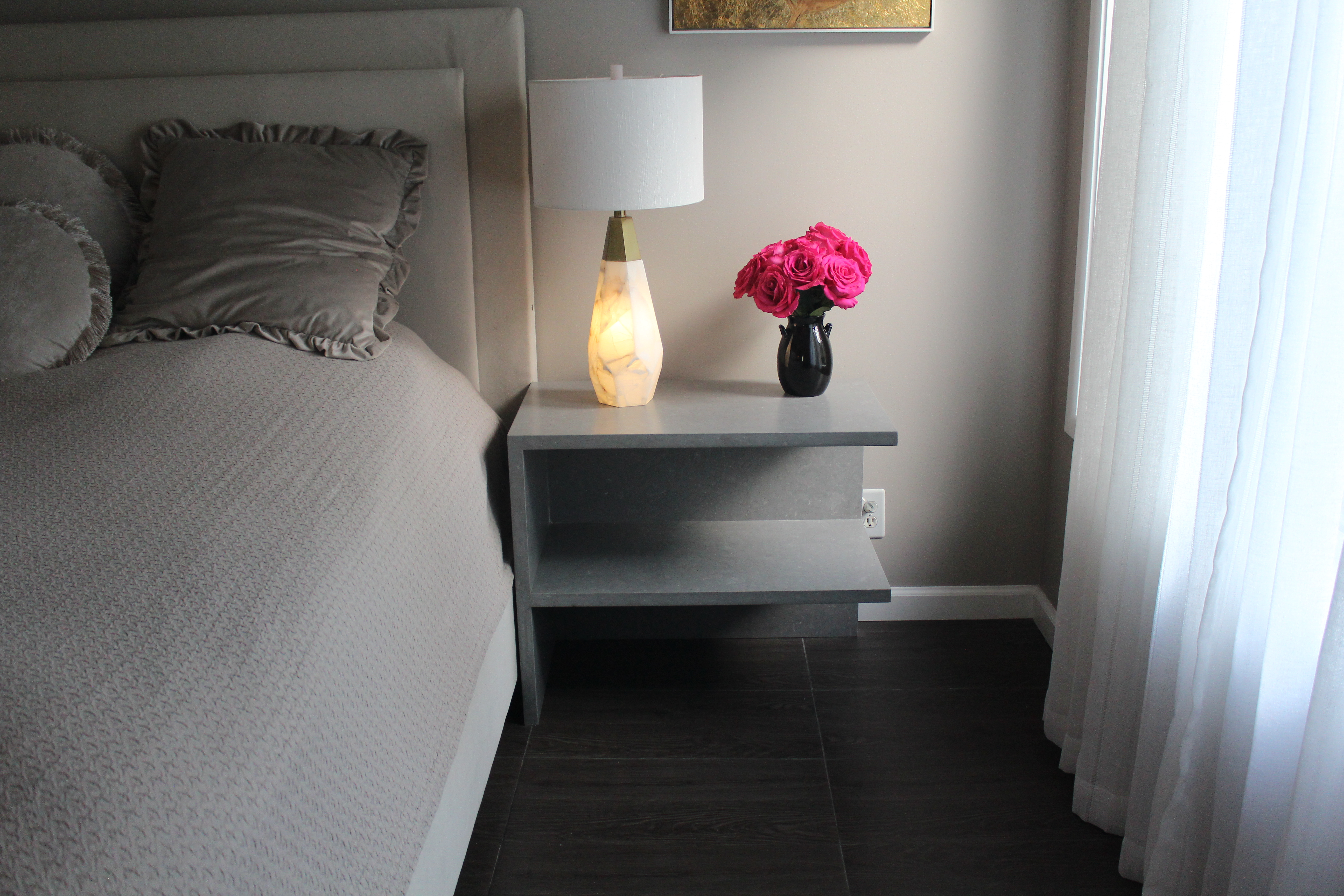 Floating Shelf Side Table in a home setting