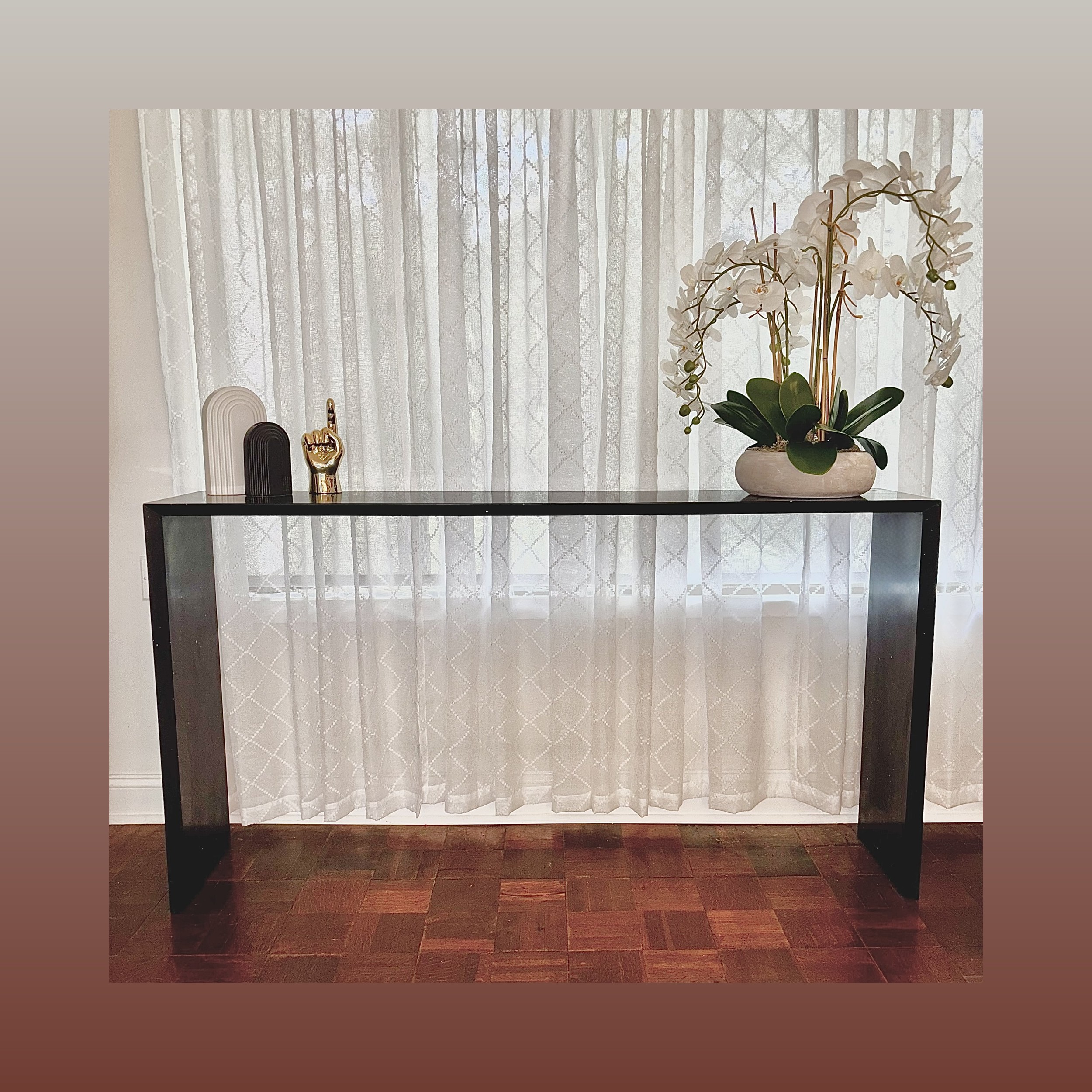 Waterfall Console in a home setting
