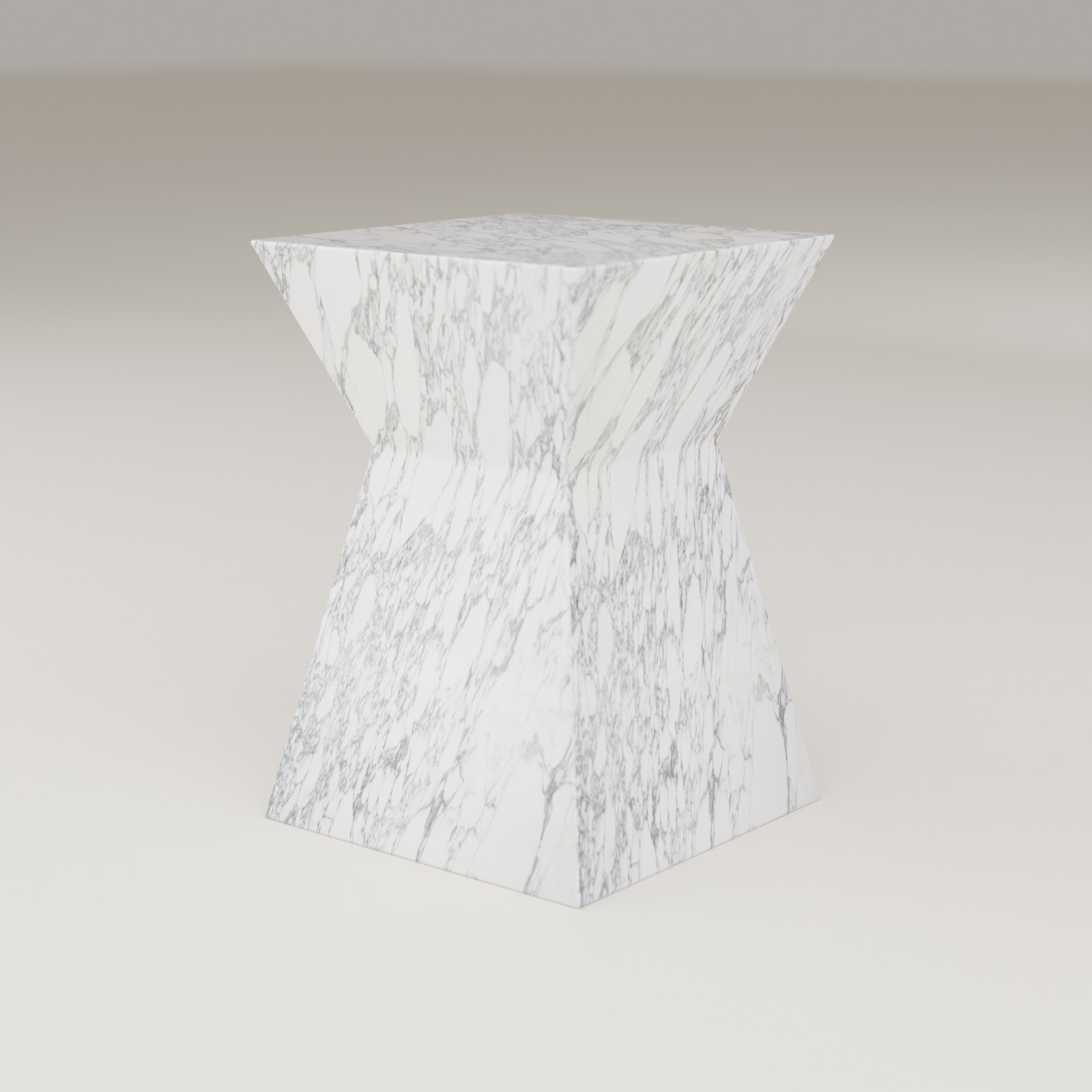 Apex Side Table in Arabescato Corchia