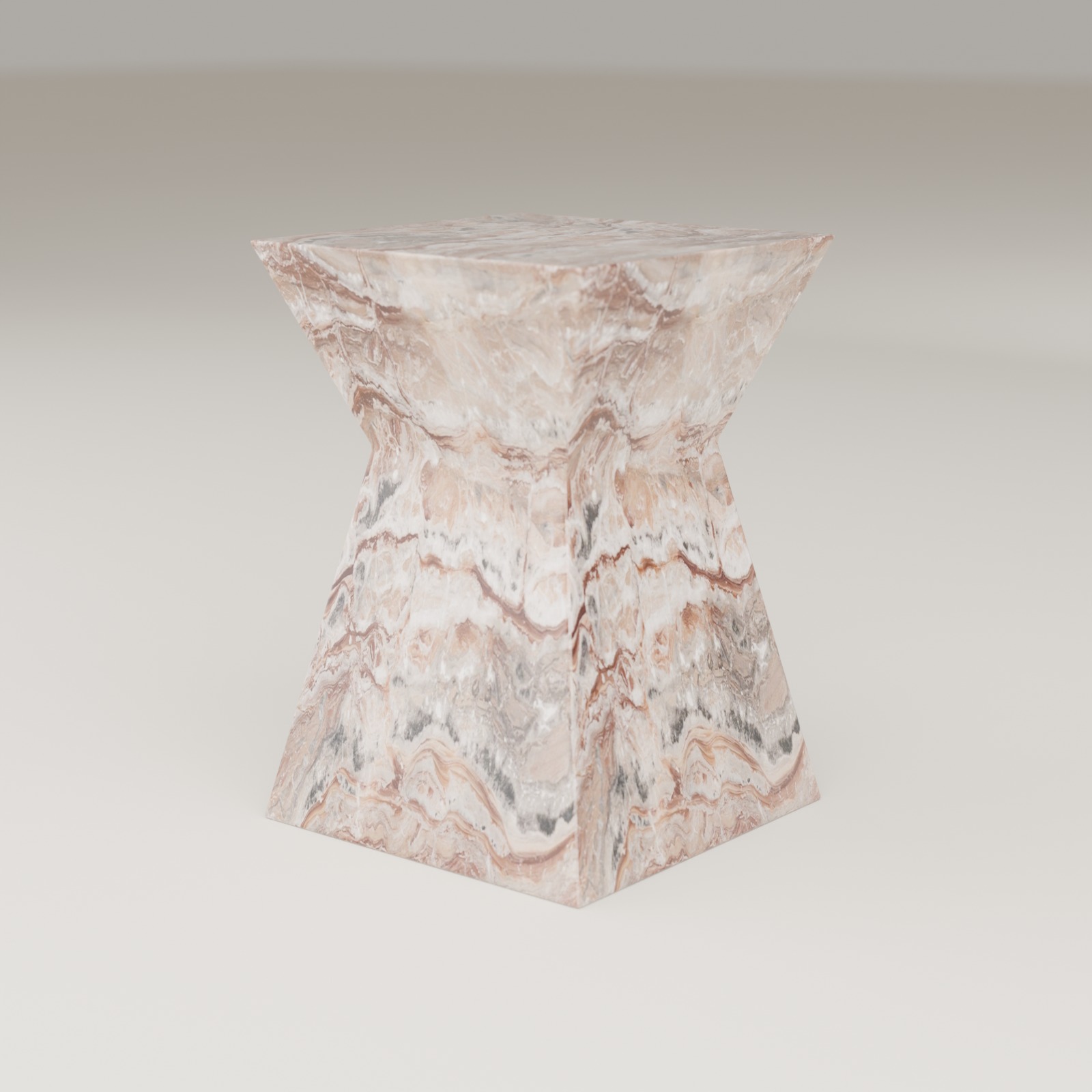 Apex Side Table in Arabescato Orobico Rosso