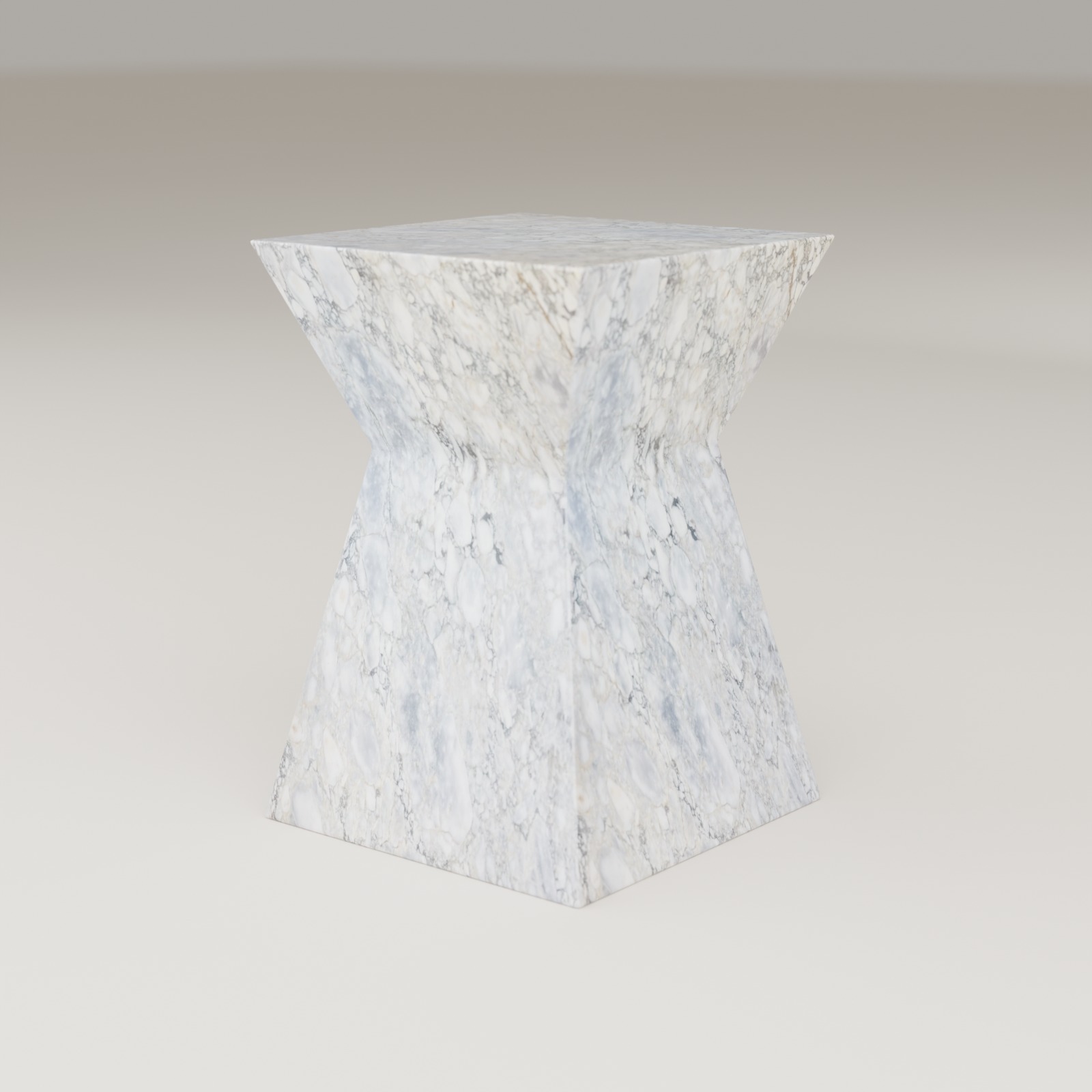 Apex Side Table in Calacatta Blue