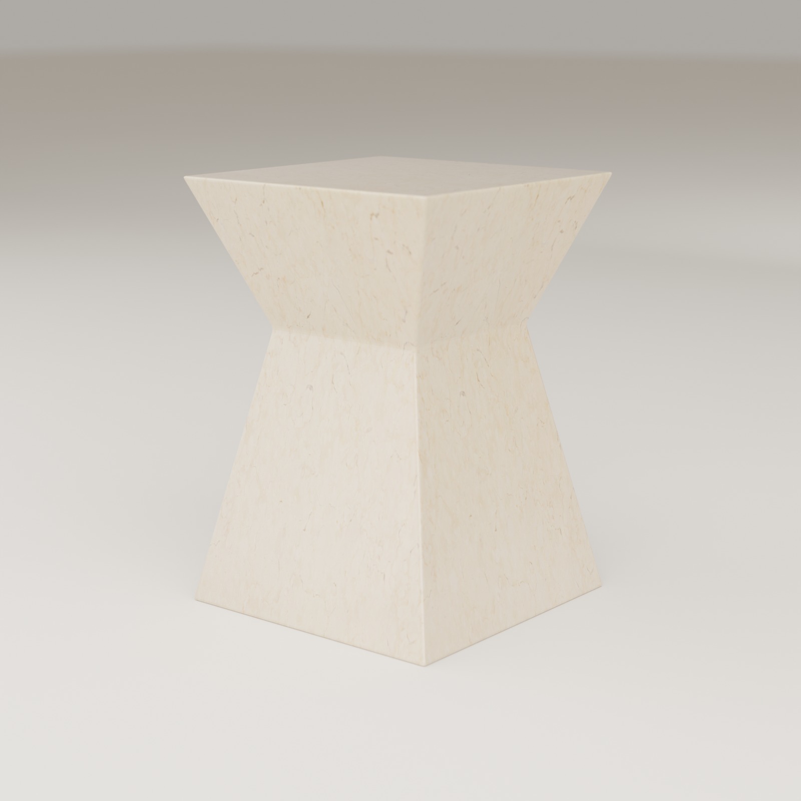 Apex Side Table in Crema Marfil