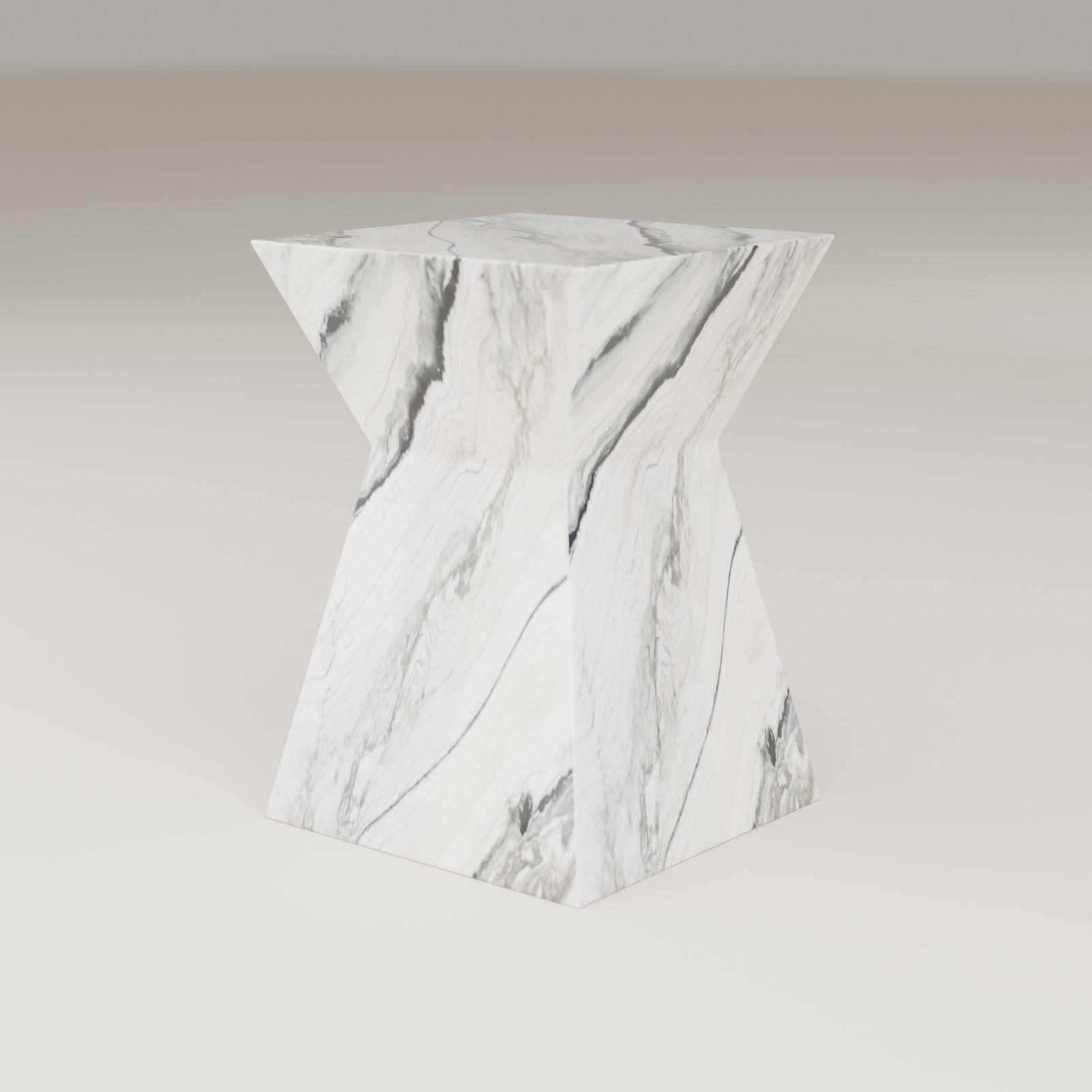 Apex Side Table in Panda White