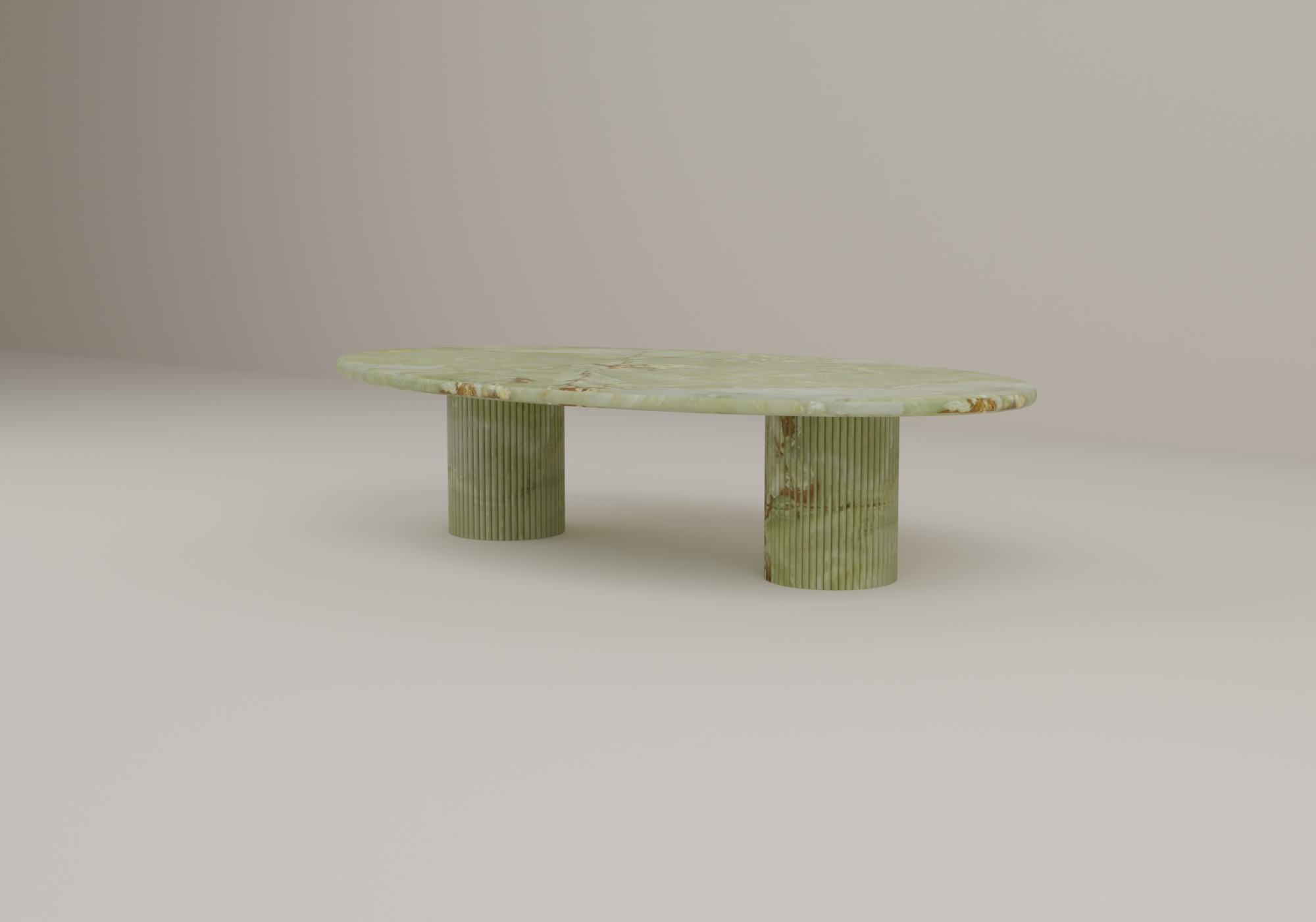 Arcstone Coffee Table in Green Onyx