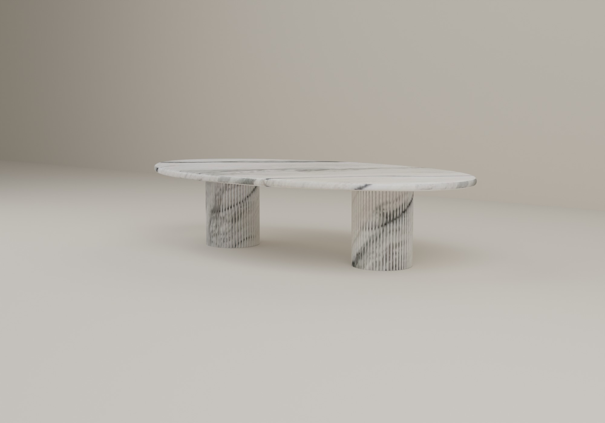 Arcstone Coffee Table in Panda White