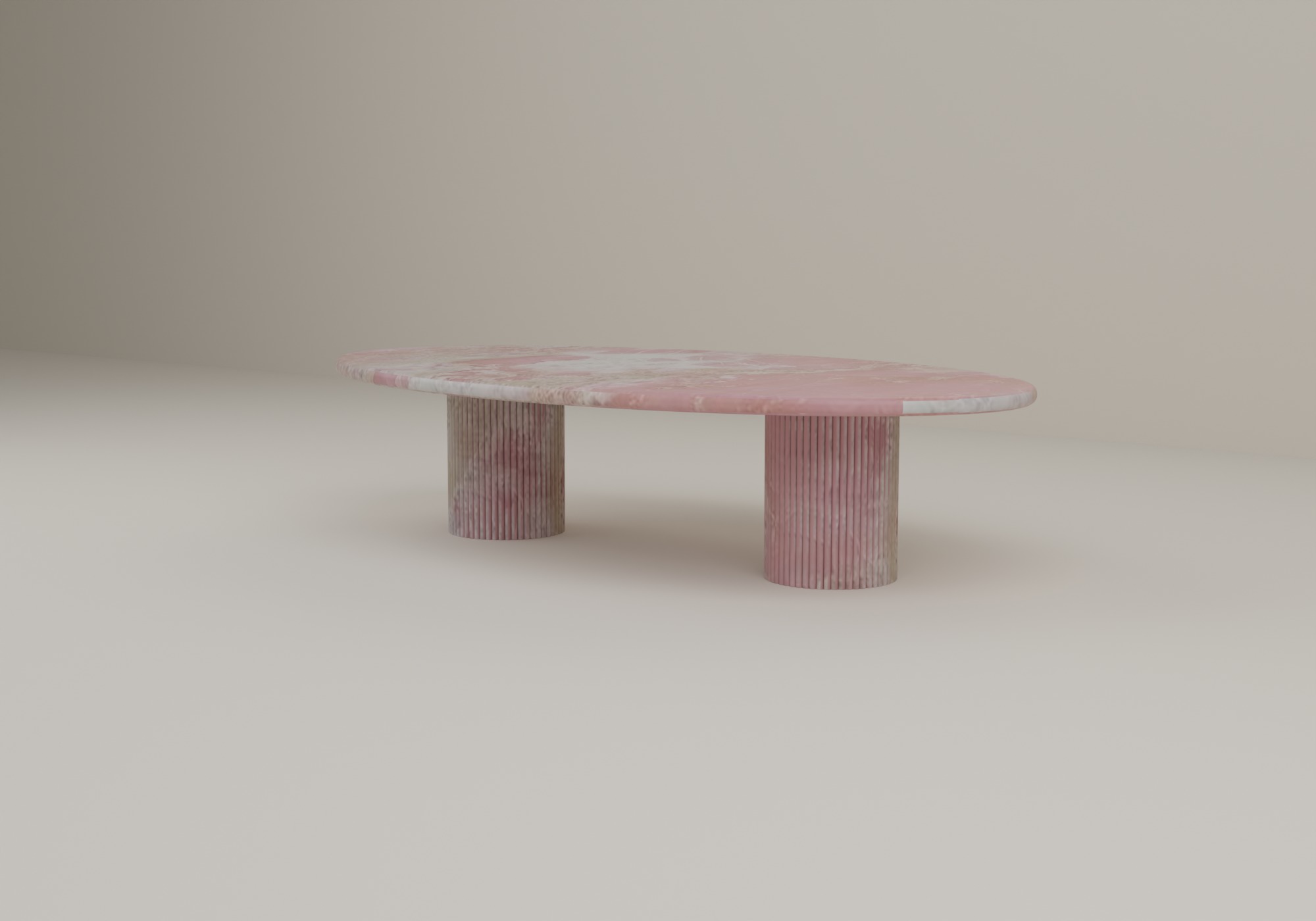 Arcstone Coffee Table in Pink Onyx