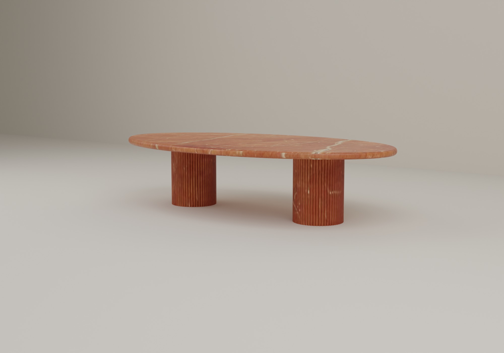 Arcstone Coffee Table in Rosso Alicante