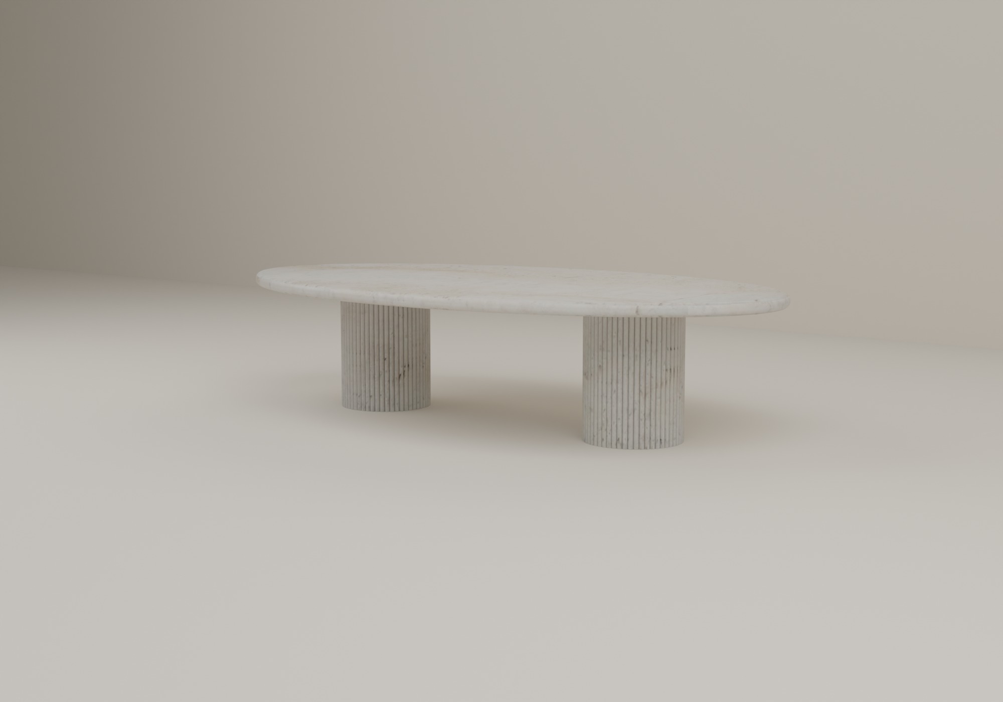 Arcstone Coffee Table in Super White Travertine
