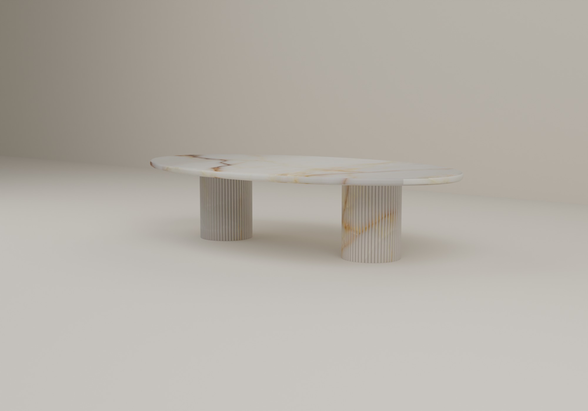 Arcstone Coffee Table in White Onyx