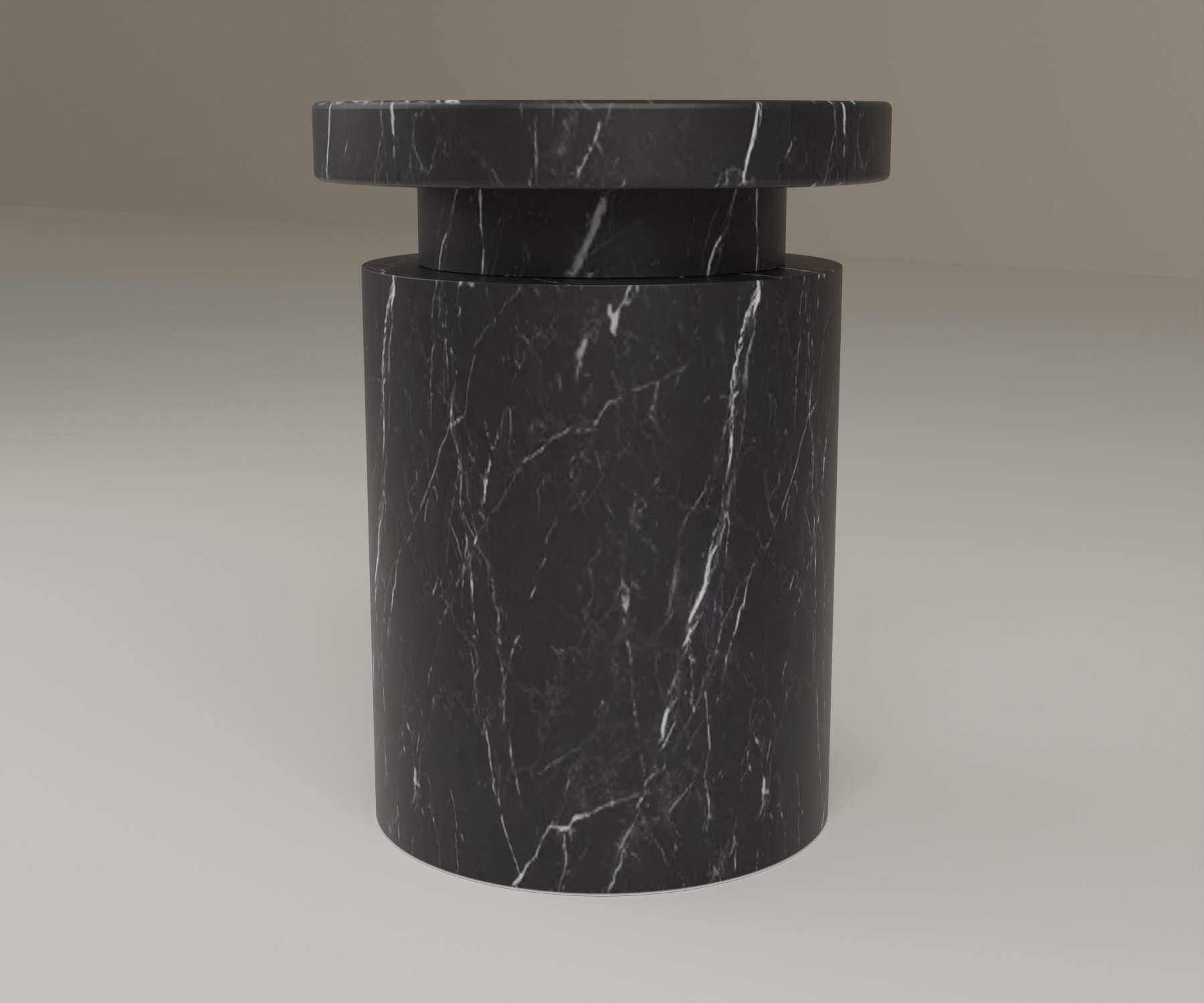 Capstone Side Table in Nero Marquina