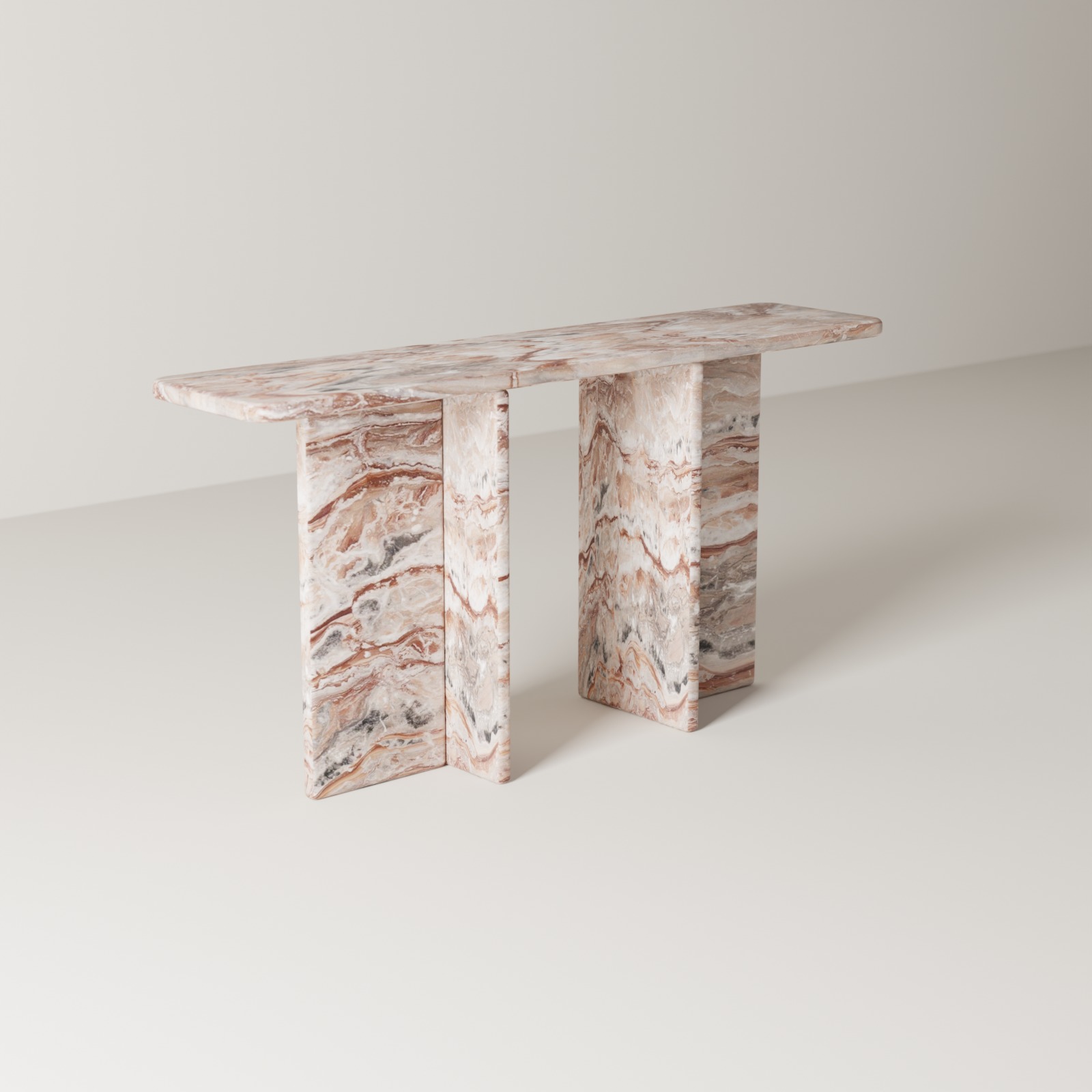 Entryway Console in Arabescato Orobico Rosso