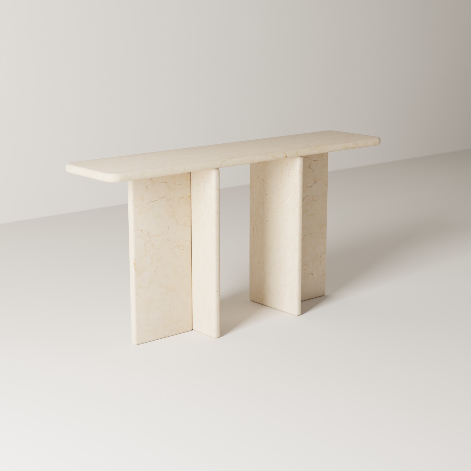 Entryway Console in Crema Marfil