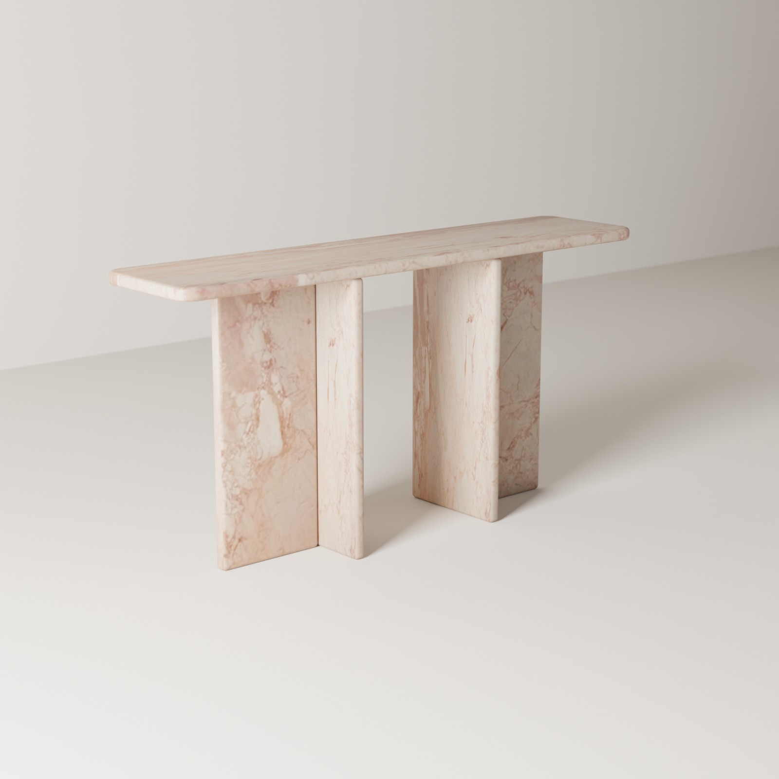 Entryway Console in Rose Cream