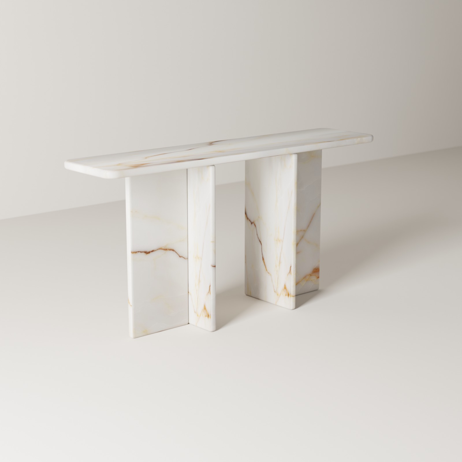 Entryway Console in White Onyx