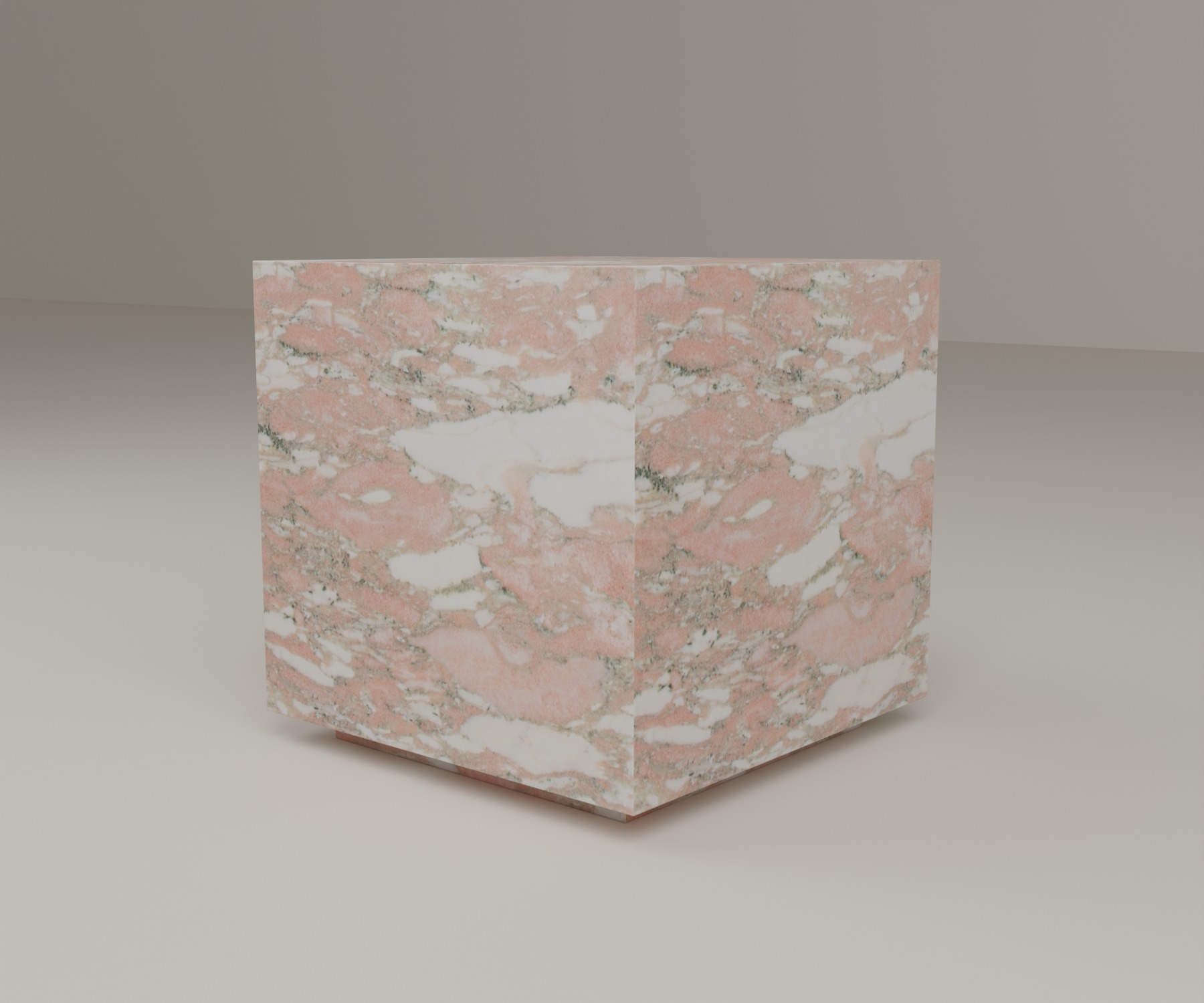 Floating Plinth Side Table in Norwegian Rose