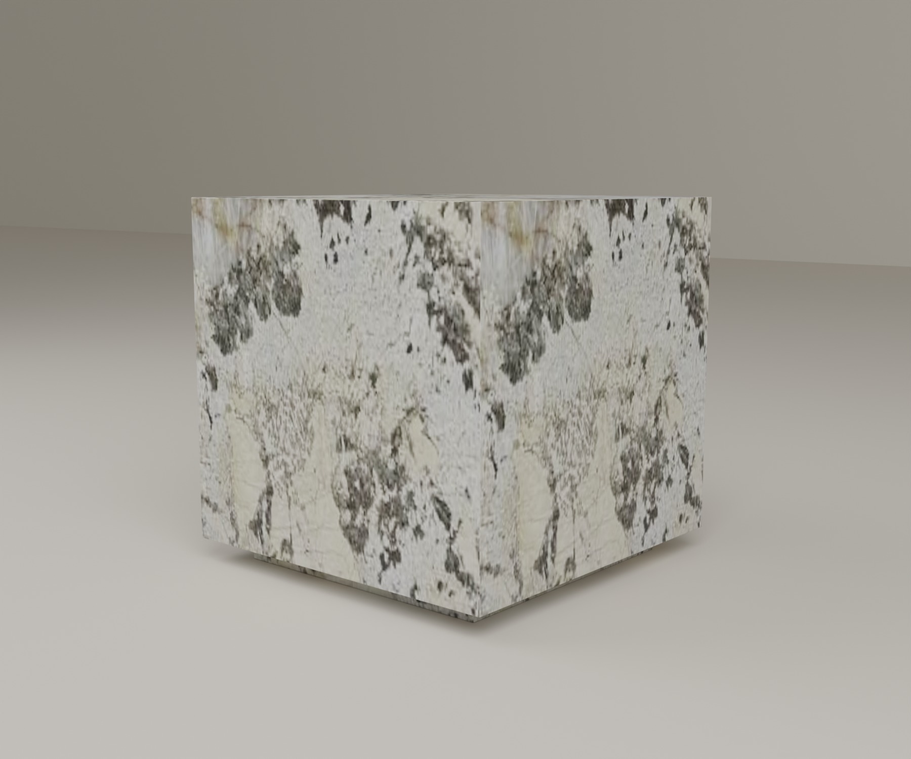Floating Plinth Side Table in Patagonia Quartzite