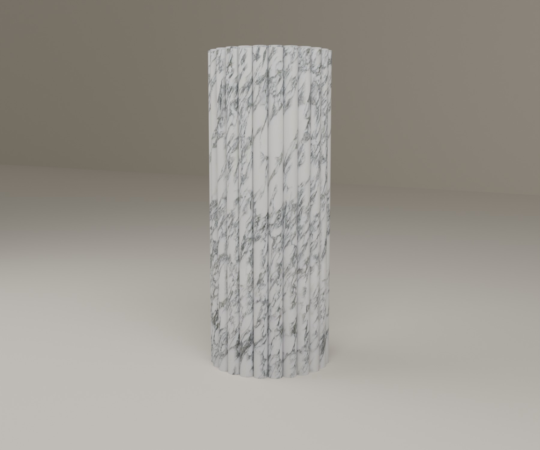 Fluted Pedestal in Arabescato Corchia