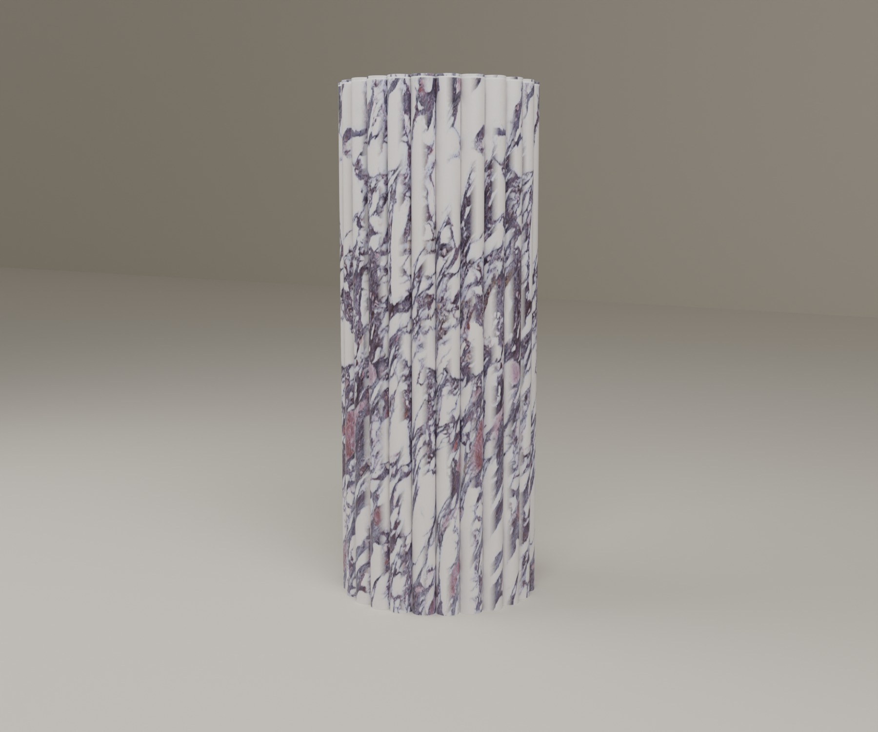 Fluted Pedestal in Asia Calacatta Viola