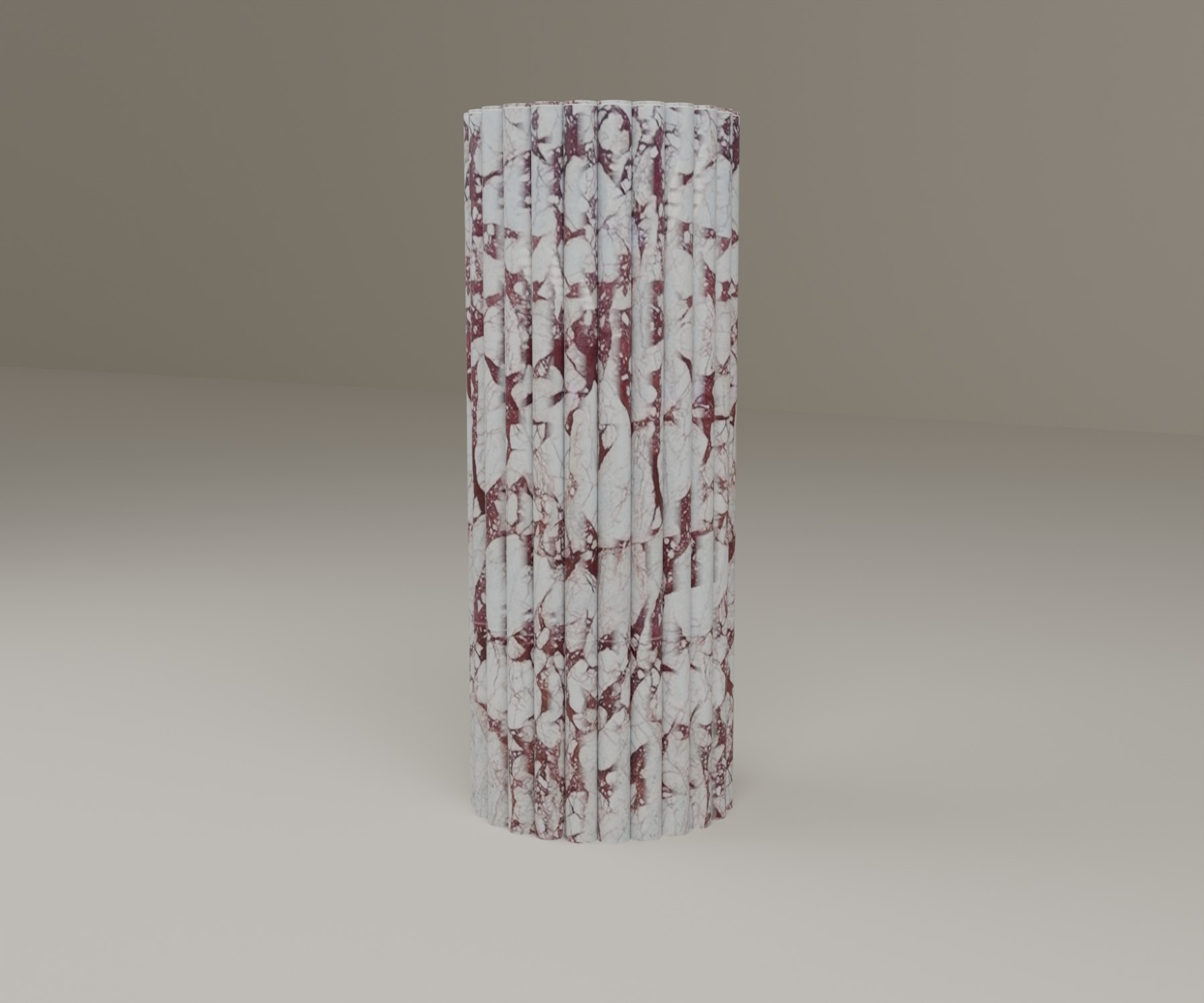 Fluted Pedestal in Bulgari Red