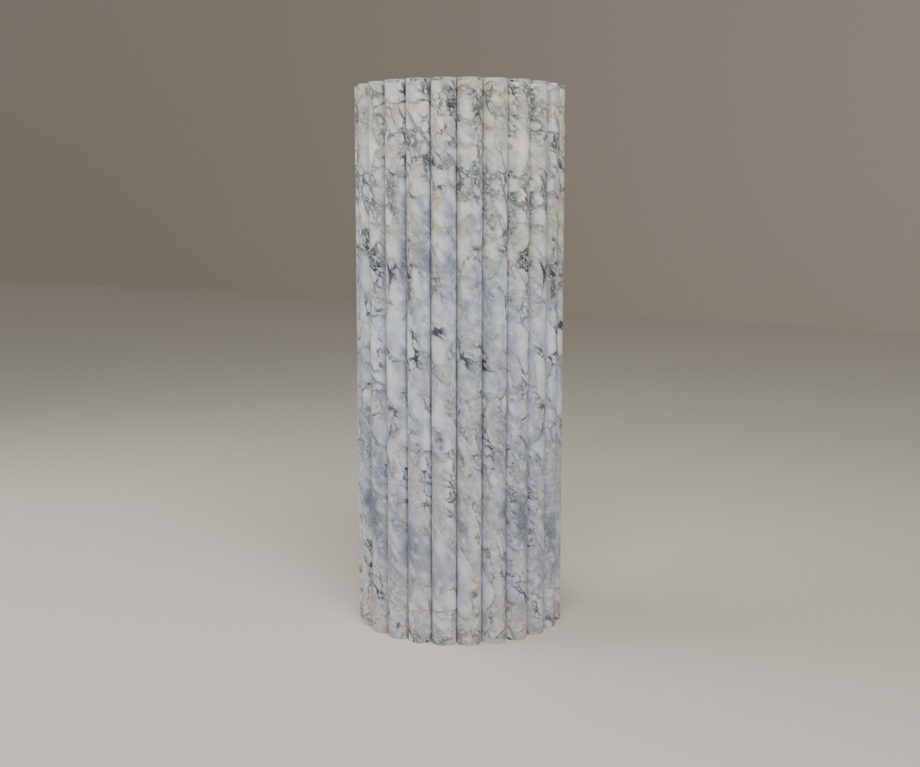 Fluted Pedestal in Calacatta Blue