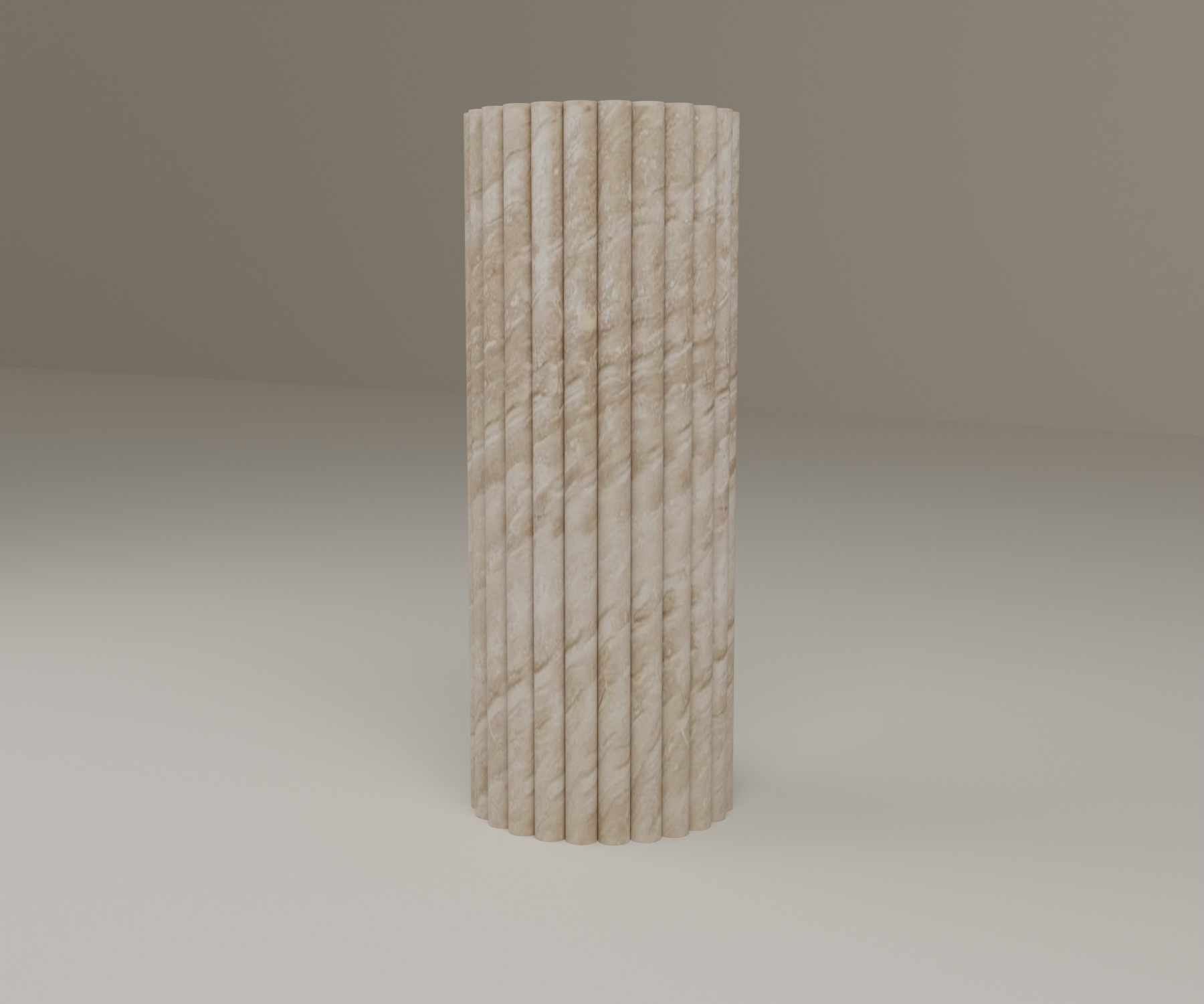 Fluted Pedestal in Diano Reale Marble