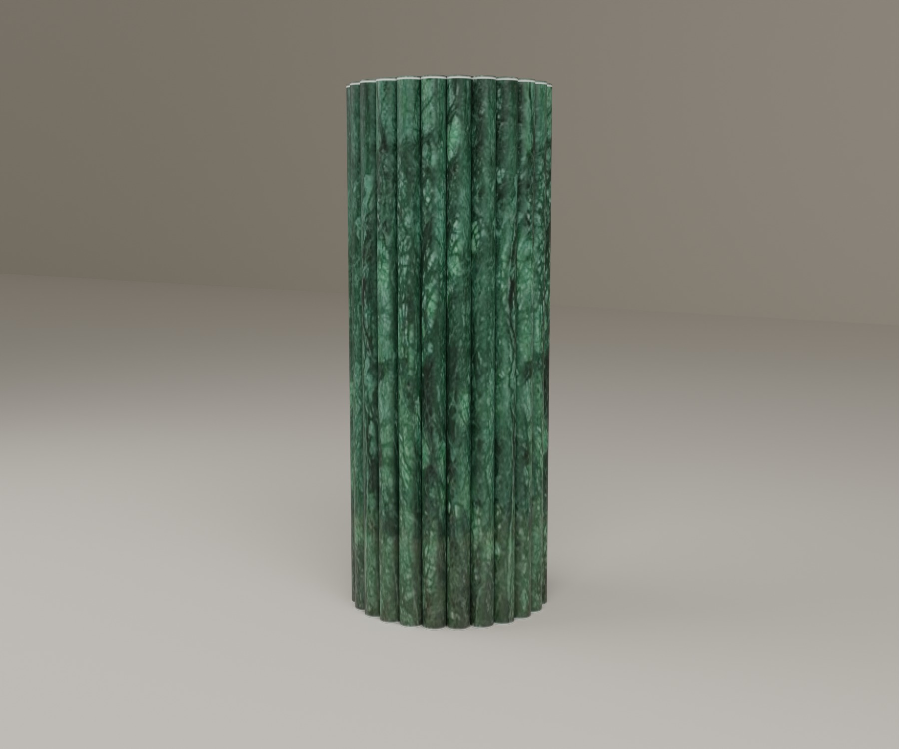 Fluted Pedestal in Indian Green