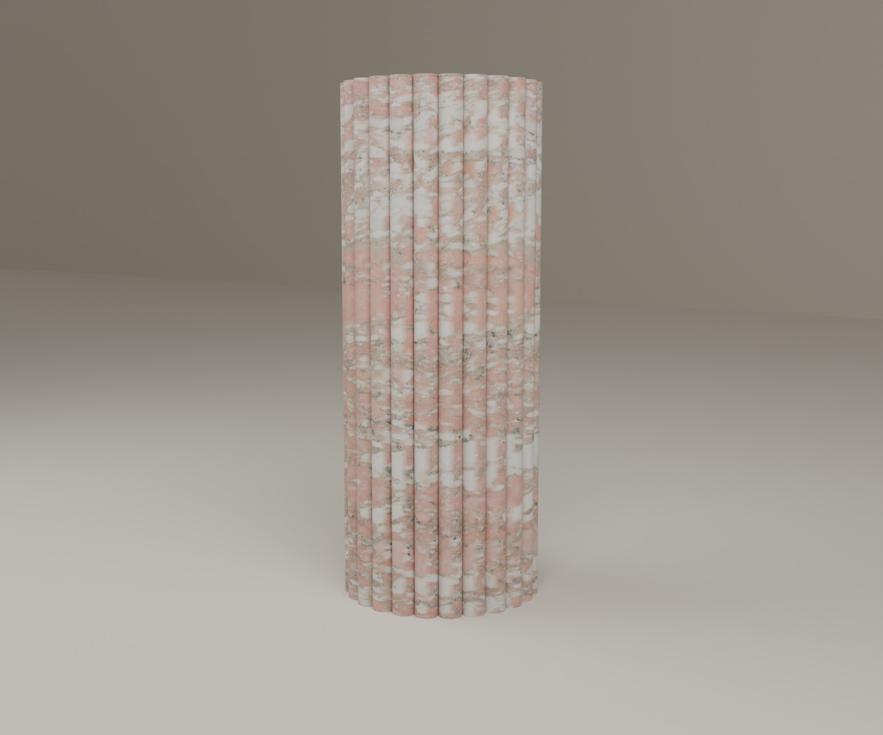 Fluted Pedestal in Norwegian Rose