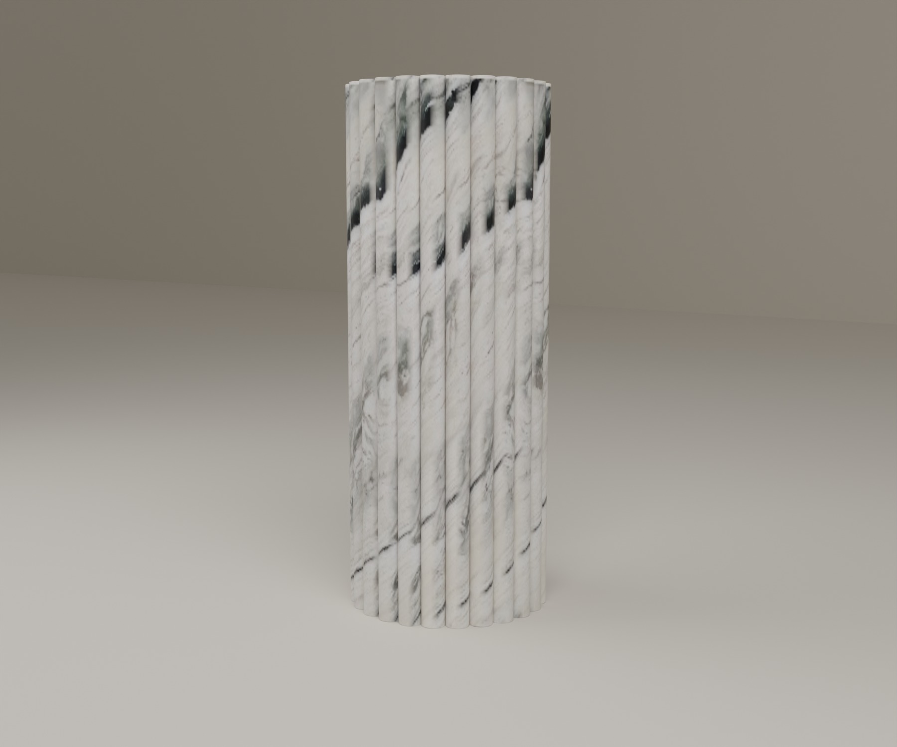 Fluted Pedestal in Panda White