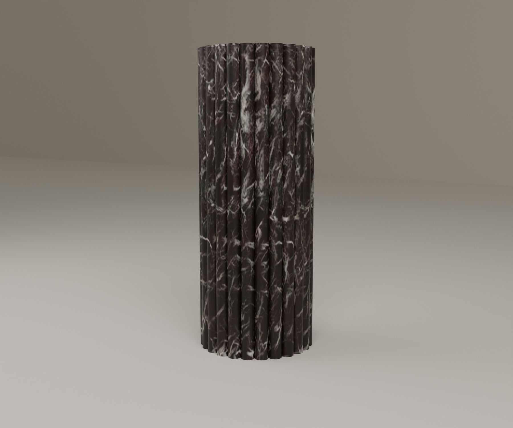Fluted Pedestal in Rosso Levanto