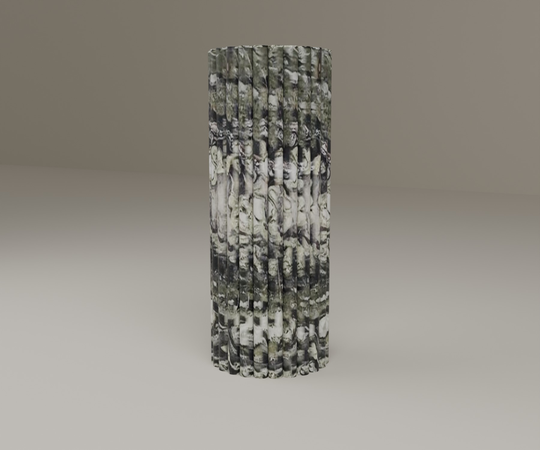 Fluted Pedestal in Twilight Green