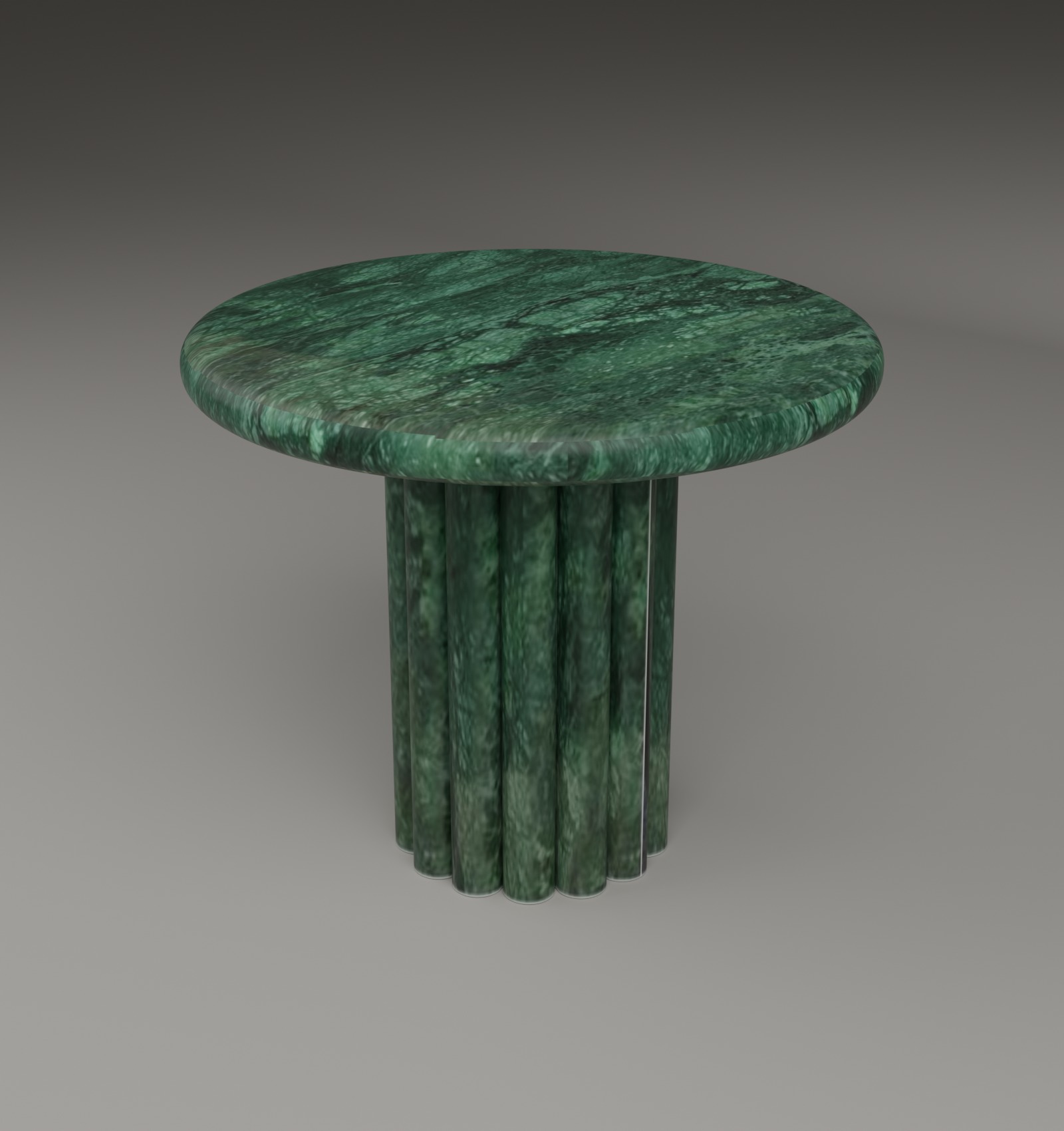 Fluted Side Table in Indian Green