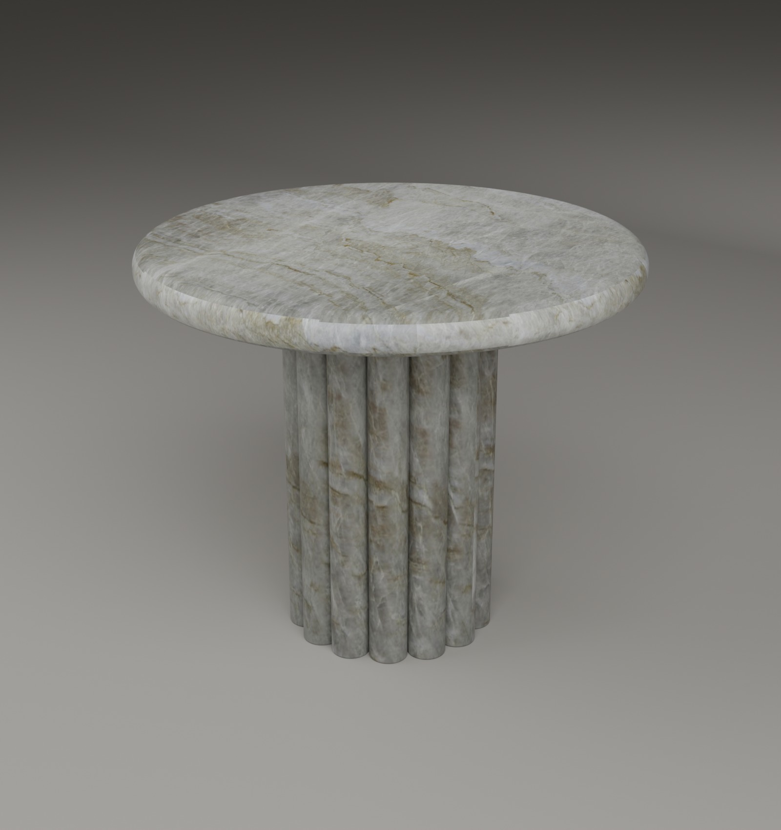 Fluted Side Table in Taj Mahal