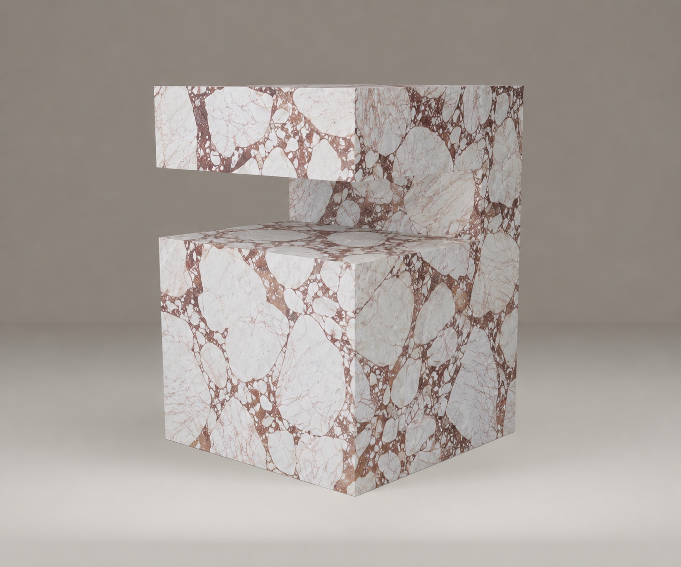 Ledge Side Table in Bulgari Red