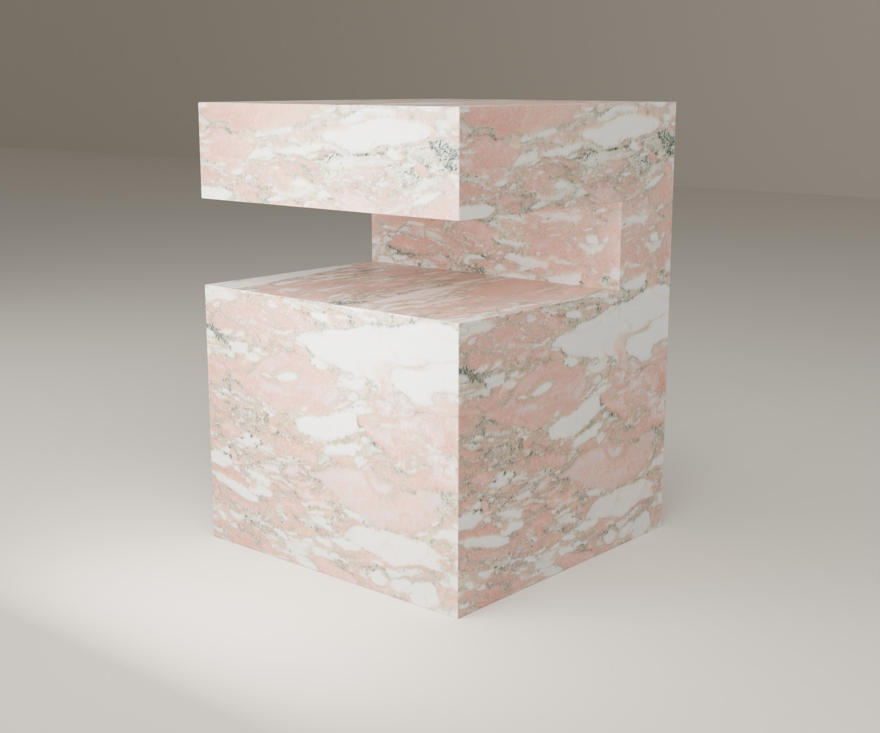 Ledge Side Table in Norwegian Rose