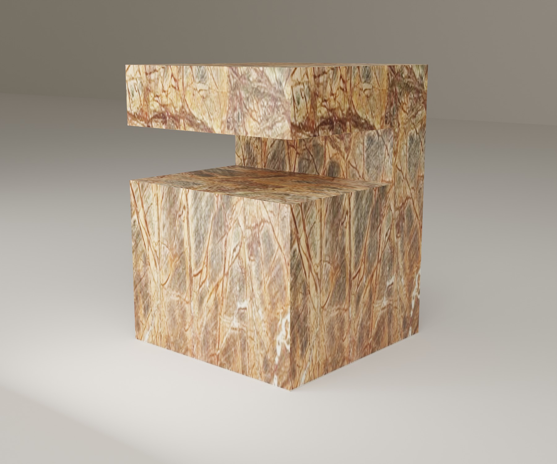 Ledge Side Table in Rainforest Brown