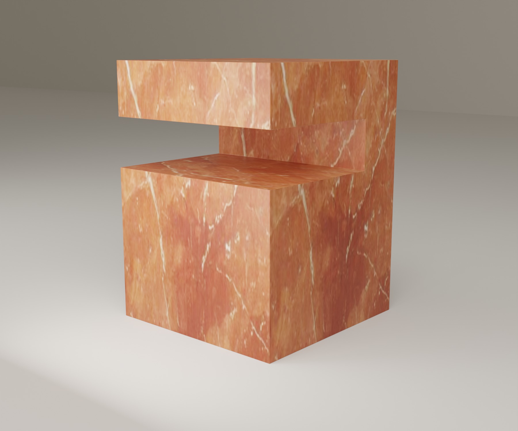Ledge Side Table in Rosso Alicante