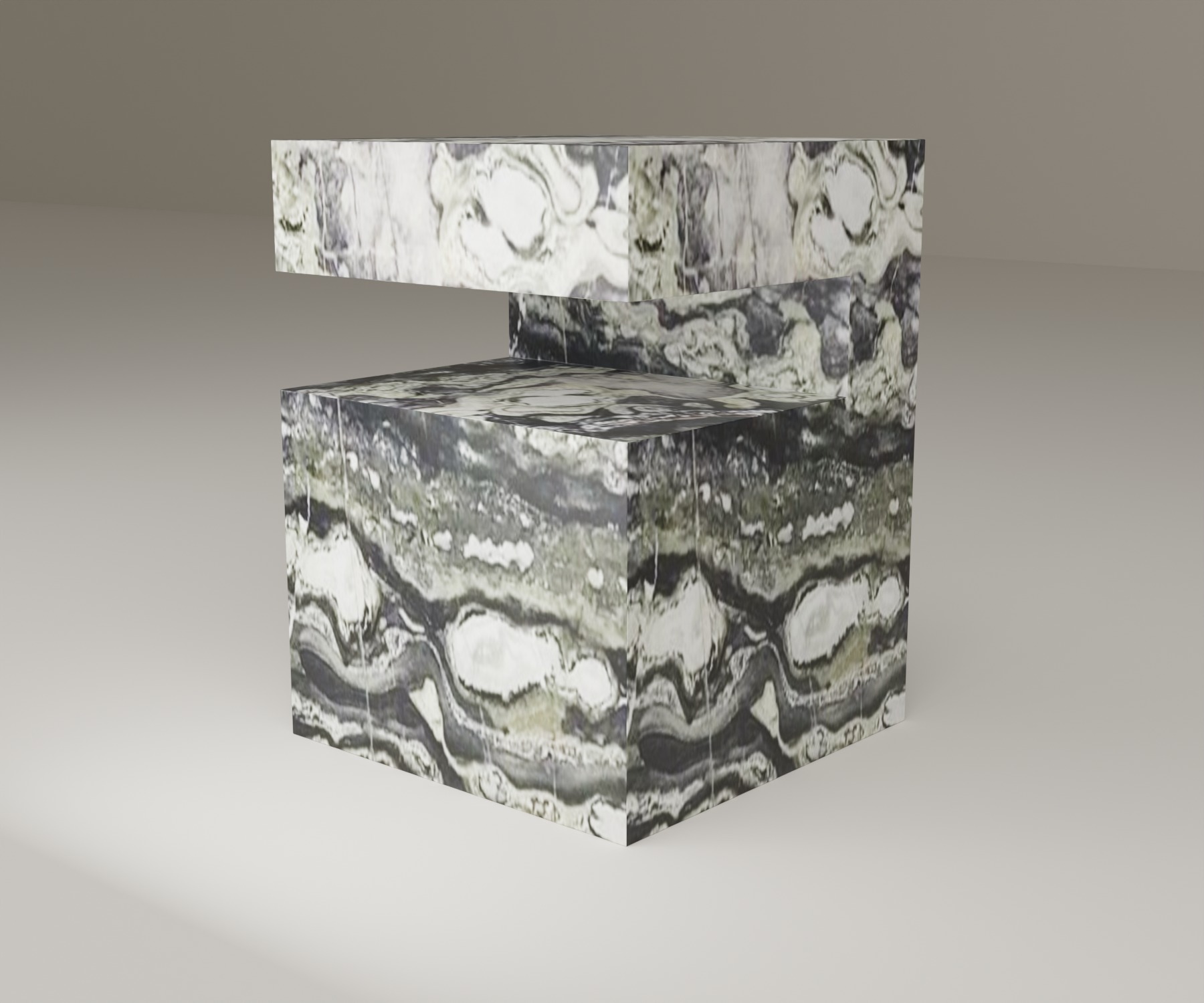 Ledge Side Table in Twilight Green