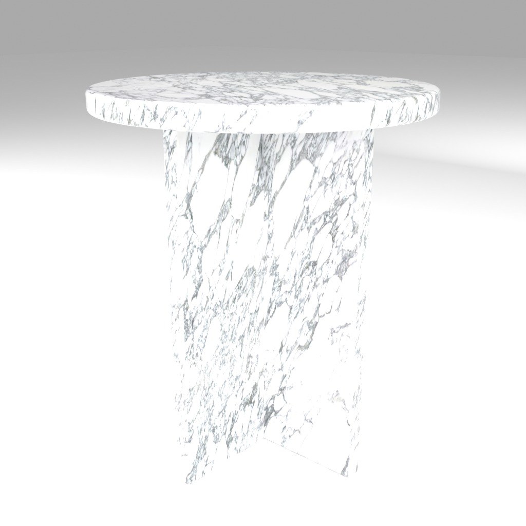Ovalo Side Table in Arabescato Corchia
