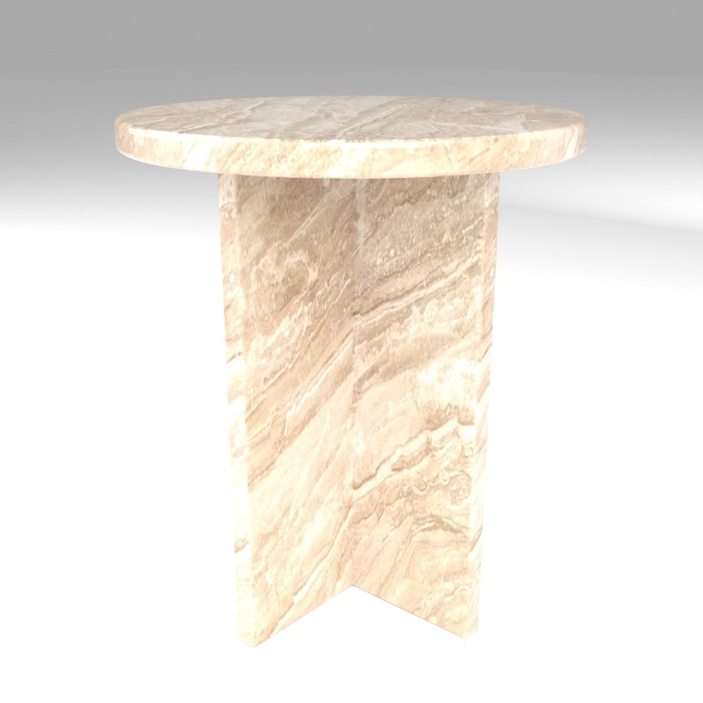 Ovalo Side Table in Diano Reale Marble