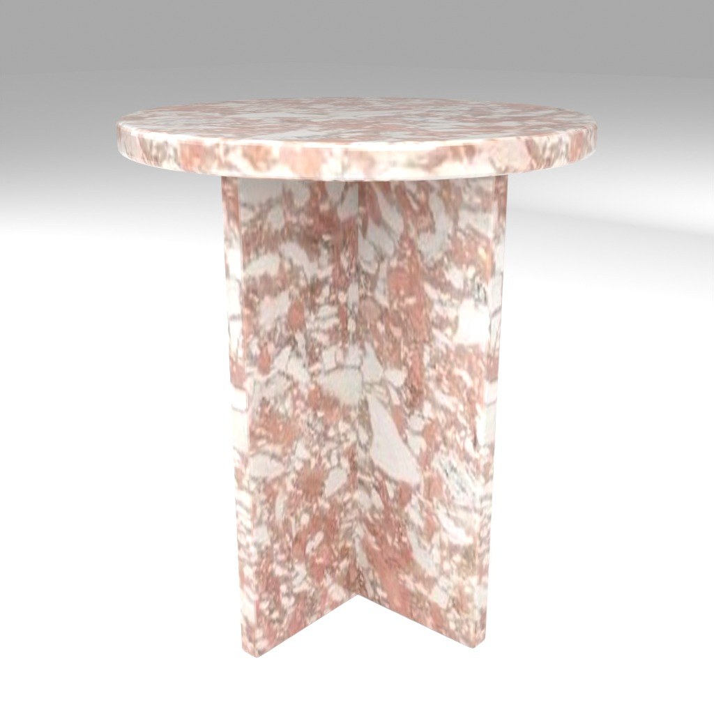 Ovalo Side Table in Norwegian Rose