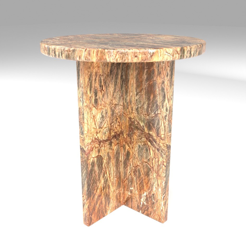 Ovalo Side Table in Rainforest Brown