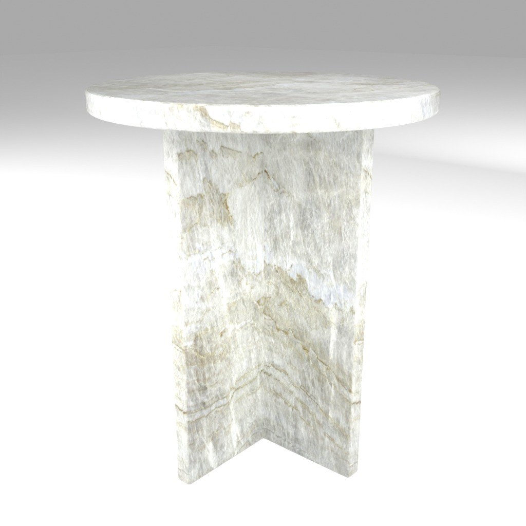 Ovalo Side Table in Taj Mahal