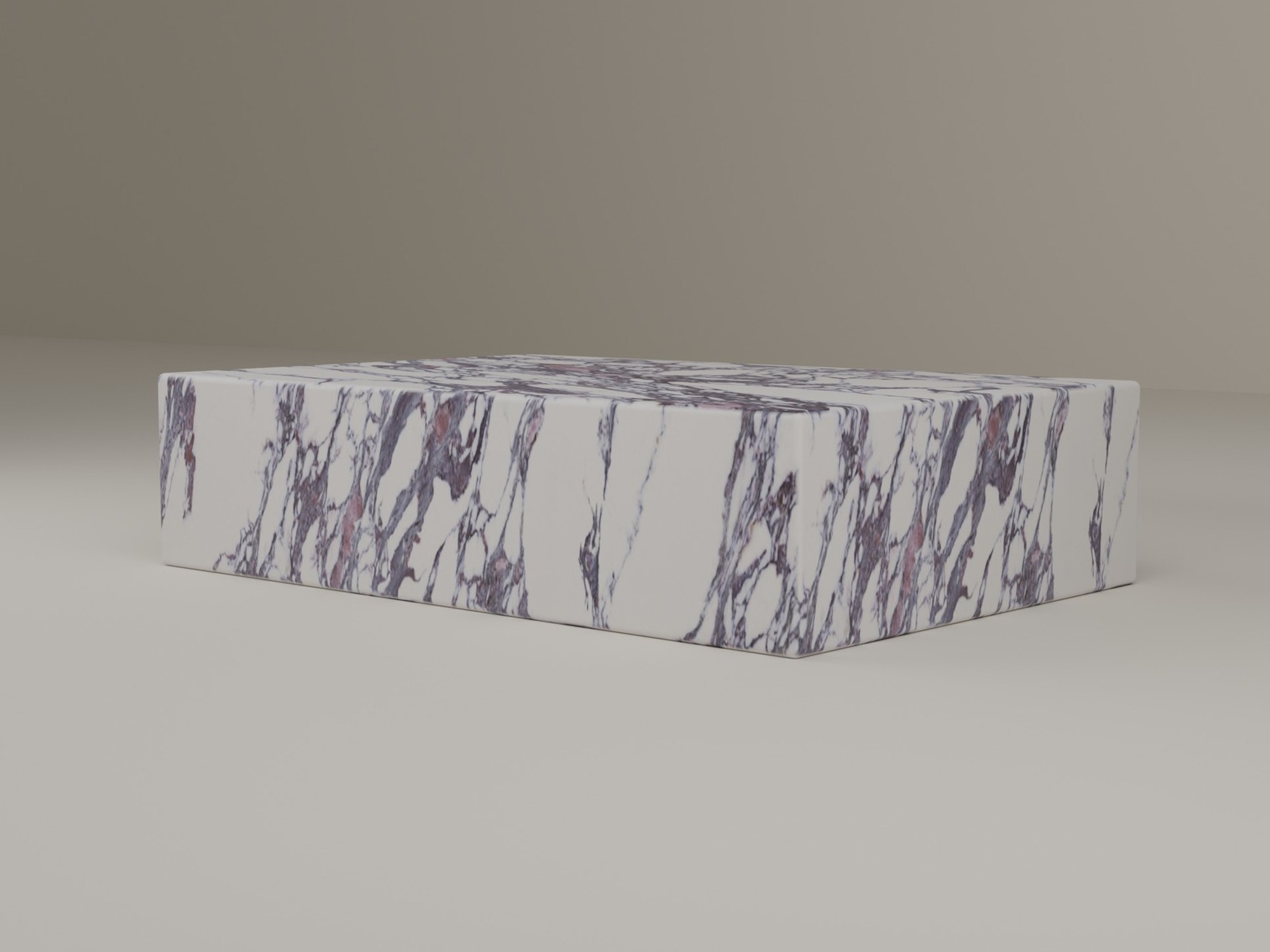 Plinth Coffee Table in Asia Calacatta Viola