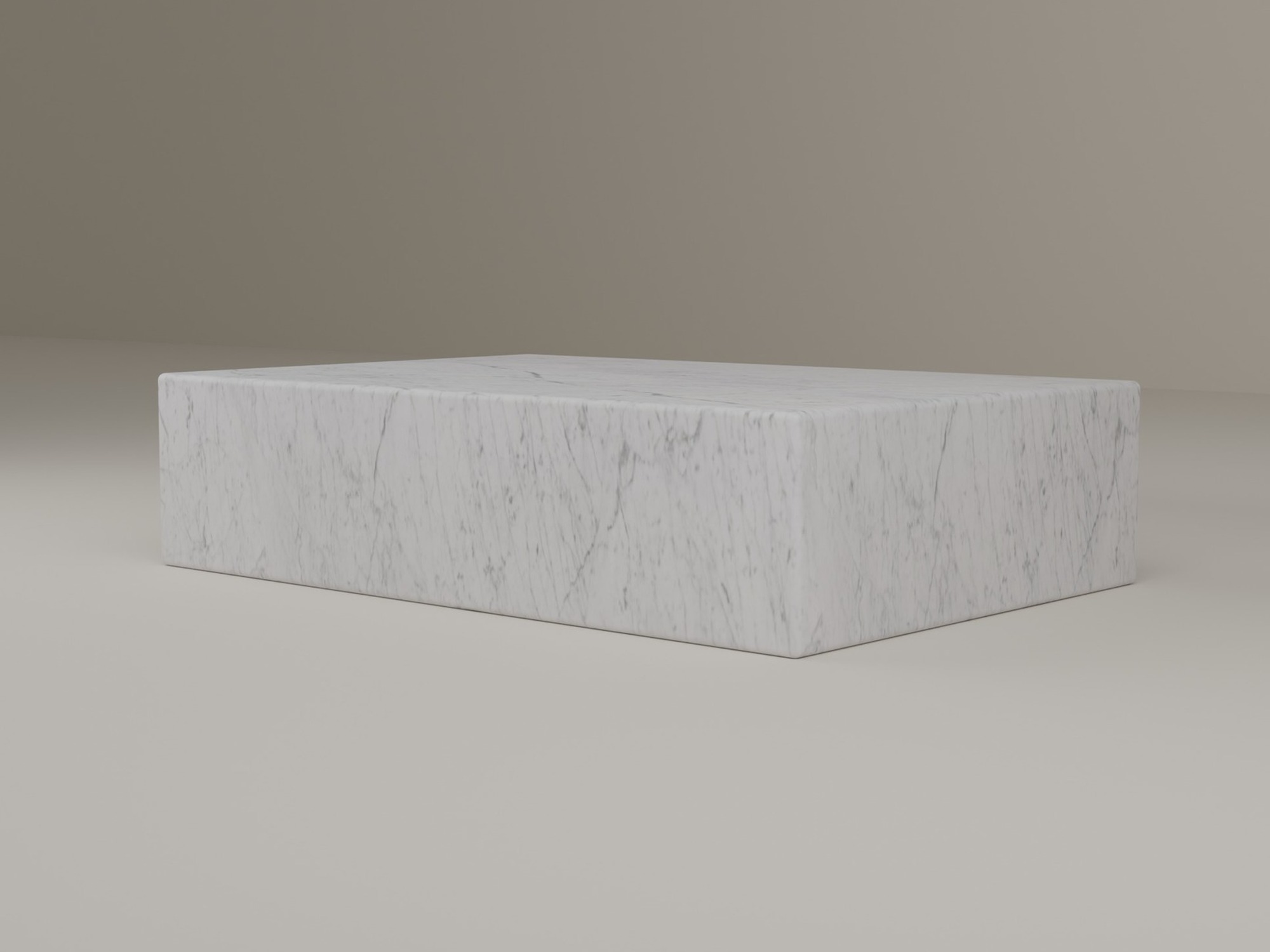 Plinth Coffee Table in Bianco Carrara