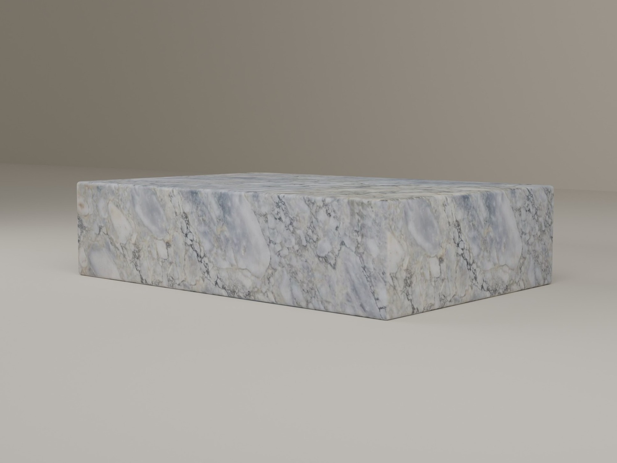 Plinth Coffee Table in Calacatta Blue