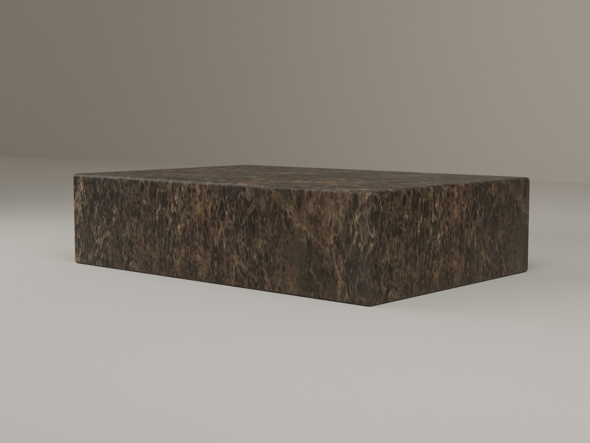 Plinth Coffee Table in Dark Emperador